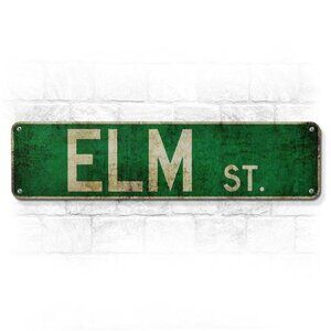 Elm Street Sign – Horror Movie Gifts and Collectibles, 16x4" Unique Horror